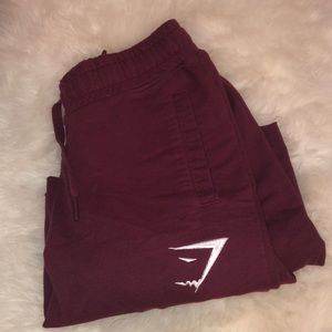 Burgundy Gymshark men’s shorts